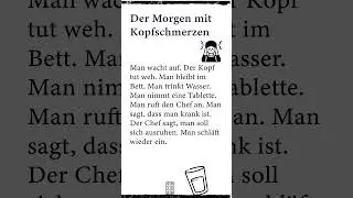 Der Morgen mit Kopfschmerzen #deutsch #liebesgeschichte #lernen