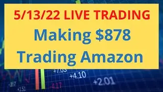 LIVE VIDEO OF DOUBLE A MAKING $878 TRADING AMAZON CALLS!