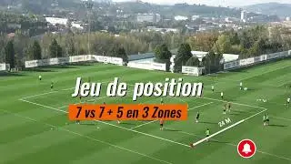 Jeu de position |7 vs 7 + 5 en 3 zones | Football professionnel#football#footballskills#footballnews