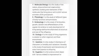 |What is Biology| About 50 Branches Of Biology|