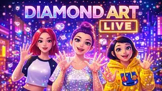 💖 Sparkly Rhinestones and K-pop Magic | Diamond Art with Rumi, Mira, and Zoe!