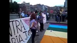 Manifestacio a Girona CU28J - 2013 (7) MINUT DE SILENCI