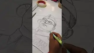 Republic Day Drawing, Netaji Subhash Chandra Bose 🇮🇳 #shorts #art #drawing #republicday
