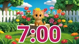 7-Minute Cute Kitty Timer in Flower Garden &ndash; Relaxing Countdown for Focus & Calm