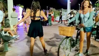 SUMMER AND HOT GIULIANOVA NIGHT. Italy - 4k Walking Tour around the City - Travel Guide. #Italy