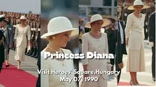Princess Diana at Heroes' Square, Hungary | May 7, 1990