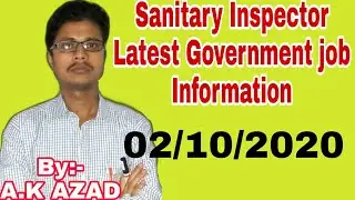 Sanitary Inspector Latest Government job Information 2020