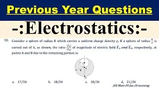 Consider a sphere of radius R which carries a uniform charge density ρ. If a sphere of radius R/2 is