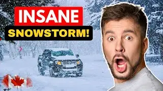 INSANE Snow Storm in Edmonton, Canada 🇨🇦 ❄️☃️ | Extreme Driving Through a Whiteout 🚗🌨️ | 4k video