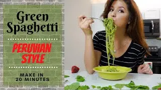 Tallarines Verdes | Peruvian Style Green Spaghetti Recipe | #peruvianfood #peruviancuisine