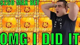 $250 Max Bet & RECORD BREAKING JACKPOT On Huff N More Puff Slot Machine