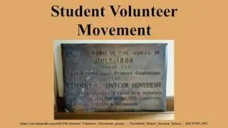 Student Volunteer Movement