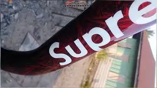 AIRBRUSH PAINTING SUPREME EFEK KRISTAL MERAH PADA SEPEDA MINION PHOENIX TUA
