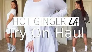 Примерка платья-футболки Hot Ginger LA Spring Curvy | Ruby Red