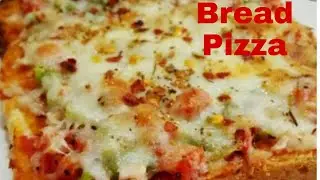 Tasty & healthy bread pizza 🍕🍕 without mozzarella cheese