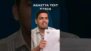Join AGASTYA TEST SERIES & Boost Your Confidence 💯 | SR Engineering Classes
