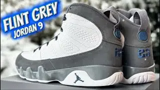 THEY&rsquo;RE BACK!!   Jordan 9 Flint Grey unboxing review & on foot! 🥶🥶🥶