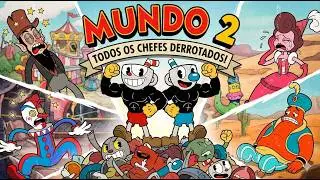 SOBREVIVEMOS AO PARQUE DOS HORRORES! 🤡 Cuphead Mundo 2 Completo