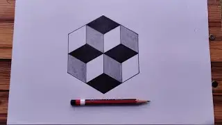 How to Draw a 3D Cube (Easy Tutorial) #3dart 