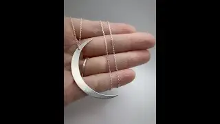 Sterling Silver Crescent Moon Necklace by Klee Angelie Jewelry