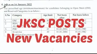 NEW JKPSC RECRUITMENT 2022,