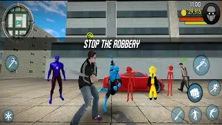Blue Ninja vs City Bandits | Evil Ninja Rope Hero | Mobile Gameplay | #part10