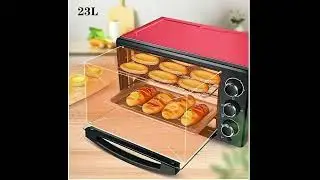 Mini Oven & Grill 23L | 1300W Electric Convection Toaster Oven with Timer &ndash; Red
