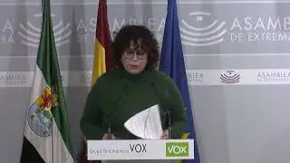 Rueda de prensa del Grupo Parlamentario VOX Extremadura