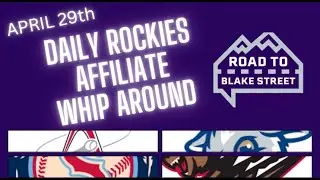 April 29 Colorado Rockies MiLB Whip Around