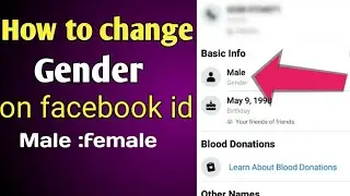 How to change gender option on facebook || how to change male and female option on facebook