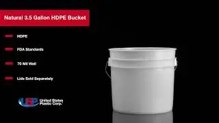 Natural 3.5 Gallon HDPE Bucket | U.S. Plastic Corporation&reg;