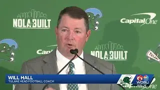 Will Hall formally introduced as next head coach for Tulane Green Wave