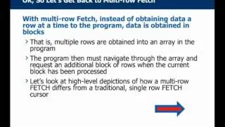 Craig Mullins and SoftBase Present: Improving Application Performance by Fetching Multiple Rows