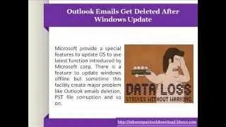 Outlook Emails Get Deleted After Windows Update