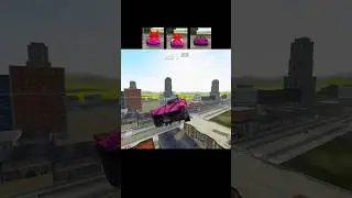 Best 3 Pink Supercar Stunts Over The Containers || Extreme Car Driving Simulator Gameplay