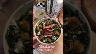 Steak salad with fried blue cheese olive #food #youtubeshorts #cooking #viralvideo  #viralshort