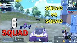 🔥#PUBG mobile random action 6 squad fight  #V7 squad vs squad #gameraster🔥