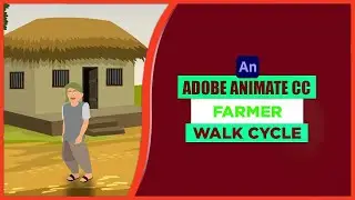 Farmer Walk Cycle || 2D Animation || Animate CC #animation