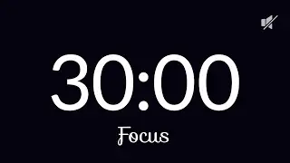 30 Minute Focus Timer | Silent | Kaizen Timers