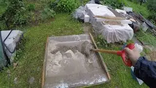 Удобное корыто для раствора.Идея 2018 года.Мешай хоть одной рукой)))