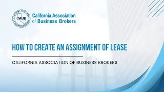 How to Create an Assignment of Lease