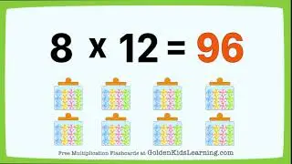 Multiplication Concept Multiply by 8 | Times 8 Table | Golden Kids Learning