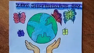 Zero Discrimination Day Drawing|Oil Pastels Drawing|How To Draw Zero Discrimination Day