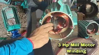 3 HP Mil Motor Wireing Kaise kare || How to Rewinding 3 HP Mill Motor