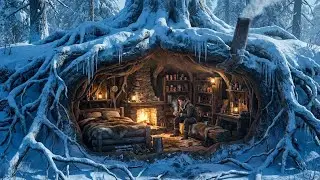 Building a home in extreme survival (ASMR) - young man built a small house for himself under a tree.