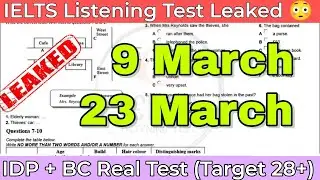 9 March, 23 March 2024 IELTS Listening Test with Answers | Hard IELTS Listening Test 2024 | IDP + BC