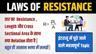 Laws of resistance and resistance depend on material, length,cross sectional area and temperature 