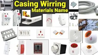 ▶️Electrician work materials name and pictures | Casing capping wiring accessories  Electrician