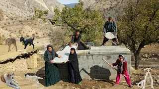 Real nomadic life | Building traditional toilets, cooking local food and caring for sheep