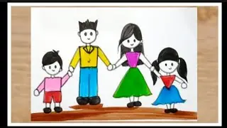 How to draw international family day | international family day drawing for beginners | family day